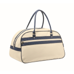 Classic vintage sports bag in synthetic leather 21.5L beige colour