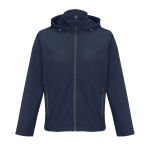 Recycled polyester softshell jacket with hood SOL'S navy-blue colour