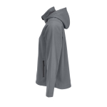 Women's softshell jacket with hood and fleece lining SOL'S dark grey colour
