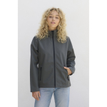 Women's softshell jacket with hood and fleece lining SOL'S dark grey colour