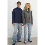 Women's softshell jacket with hood and fleece lining SOL'S dark grey colour