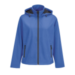 Women's softshell jacket with hood and fleece lining SOL'S royal blue colour third view
