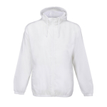 190T polyester windbreaker jacket with hood SOL'S white colour ninth view