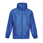 190T polyester windbreaker jacket with hood SOL'S royal blue colour third view