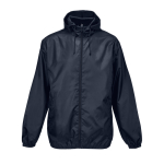 190T polyester windbreaker jacket with hood SOL'S navy-blue colour