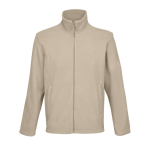 Unisex microfleece jacket with zip and pockets SOL'S beige colour
