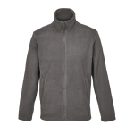Unisex microfleece jacket with zip and pockets SOL'S dark grey colour