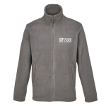 Unisex microfleece jacket with zip and pockets SOL'S dark grey colour view with print area