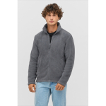 Unisex microfleece jacket with zip and pockets SOL'S marbled grey colour