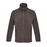 Unisex microfleece jacket with zip and pockets SOL'S dark brown colour fourth view