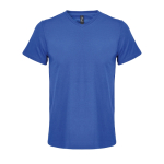 Unisex semi-combed cotton V-neck T-shirt SOL'S royal blue colour third view