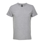 Unisex semi-combed cotton V-neck T-shirt SOL'S marbled grey colour