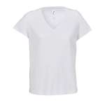 Women's semi-combed cotton V-neck T-shirt SOL'S white colour ninth view
