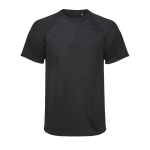 Breathable recycled polyester T-shirt SOL'S black colour