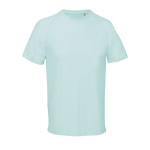 Breathable recycled polyester T-shirt SOL'S washed blue colour second view