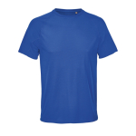 Breathable recycled polyester T-shirt SOL'S royal blue colour third view