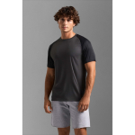Breathable recycled polyester T-shirt SOL'S taupe grey colour