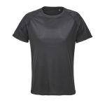 Women's breathable recycled polyester T-shirt SOL'S black colour