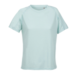 Women's breathable recycled polyester T-shirt SOL'S washed blue colour second view