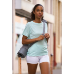 Women's breathable recycled polyester T-shirt SOL'S washed blue colour