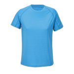 Women's breathable recycled polyester T-shirt SOL'S cyan blue colour