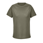 Women's breathable recycled polyester T-shirt SOL'S military green colour