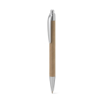 Elegant sustainable cardboard ballpoint pen with blue ink