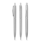 Shiny recycled stainless-steel pen with blue ink various colours