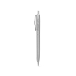 Shiny recycled stainless-steel pen with blue ink main view