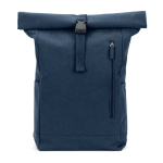 Roll-top backpack with top closure and pockets 17L 380 g/m² blue colour first view