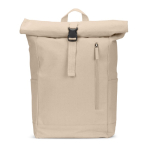 Roll-top backpack with top closure and pockets 17L 380 g/m² natural colour first view