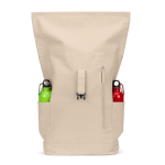 Roll-top backpack with top closure and pockets 17L 380 g/m² natural colour sixth view