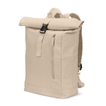 Roll-top backpack with top closure and pockets 17L 380 g/m² natural colour