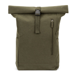 Roll-top backpack with top closure and pockets 17L 380 g/m² dark green colour first view