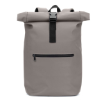 Roll-top laptop backpack in synthetic leather 15 L 16” grey colour first view