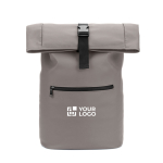 Roll-top laptop backpack in synthetic leather 15 L 16” main view