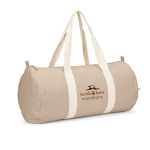 Eco sports bag with inner pocket 24L 380 g/m2 natural colour image with logo