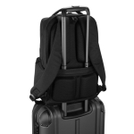 Water-repellent organiser backpack with pockets 23L 17.3” black colour fifth view