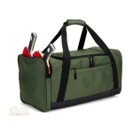 Recycled polyester sports bag with spacious 37L compartment dark green colour third view