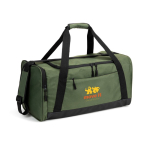 Recycled polyester sports bag with spacious 37L compartment dark green colour image with logo