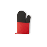 100% cotton oven glove with non-slip silicone red colour first view