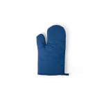100% cotton oven glove with non-slip silicone royal blue colour second view