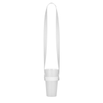 Europe-made lanyard with coaster holder for sublimation 20x920 mm white colour second view