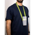 Europe-made lanyard with coaster holder for sublimation 20x920 mm white colour third view