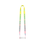 Europe-made lanyard with coaster holder for sublimation 20x920 mm white colour image with logo