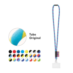 Tubular lanyard made in Europe with standard clip various colours