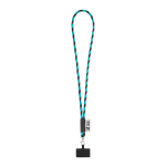 Tubular lanyard with carabiner and mobile phone holder 6.5 x 4.1cm main view