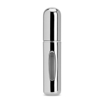 Refillable aluminium perfume atomiser with window 5ml silver colour