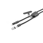 Cable lanyard with phone holder and ultra-fast 60W charging black colour fourth view