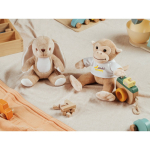 Monkey-shaped soft toy with T-shirt for personalisation still life view